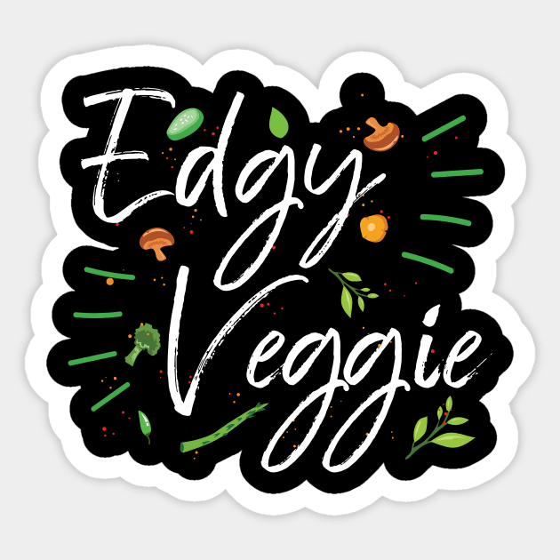 Edgy Veggie Vegan Vegetarian Statement Sticker by QualityDesign